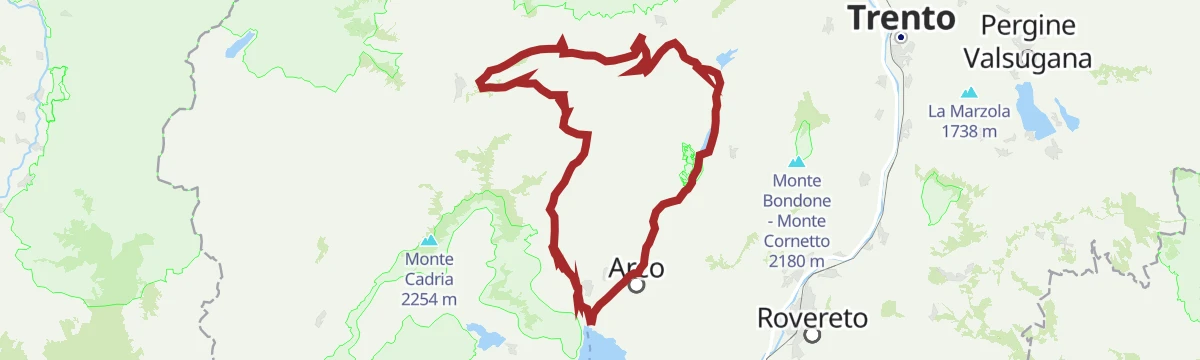 Route map: Ballino - Durone - Stenico